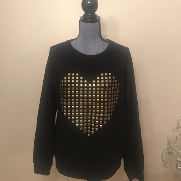 Forever 21 gold heart sweater - Picture 3 of 8